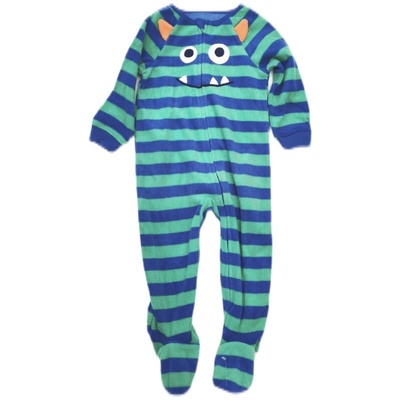 打折@absorba春秋款儿童包脚连体衣拉链爬爬服男童女童摇粒绒衣