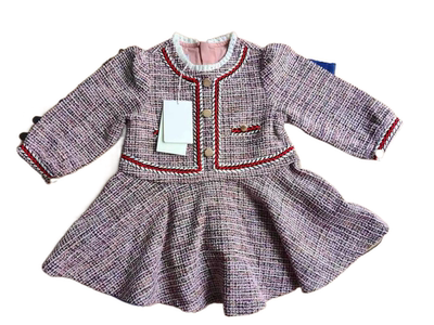 外贸韩国absorb春秋款韩版女童小香风套装儿童洋气长袖连衣裙