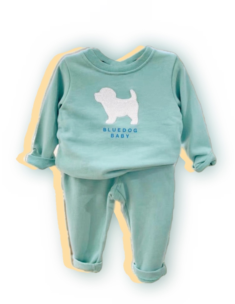 打折@蓝狗 春秋款韩版男女童儿童卡通洋气卫衣套装