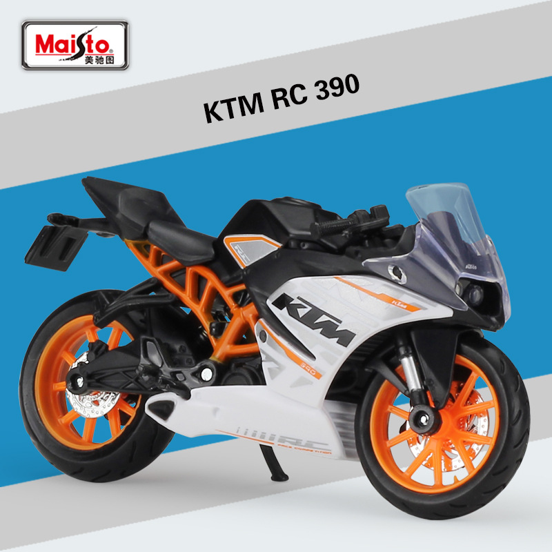 美驰图1:18ktm rc390仿真摩托车模型轮胎可动带底座全新特价包邮