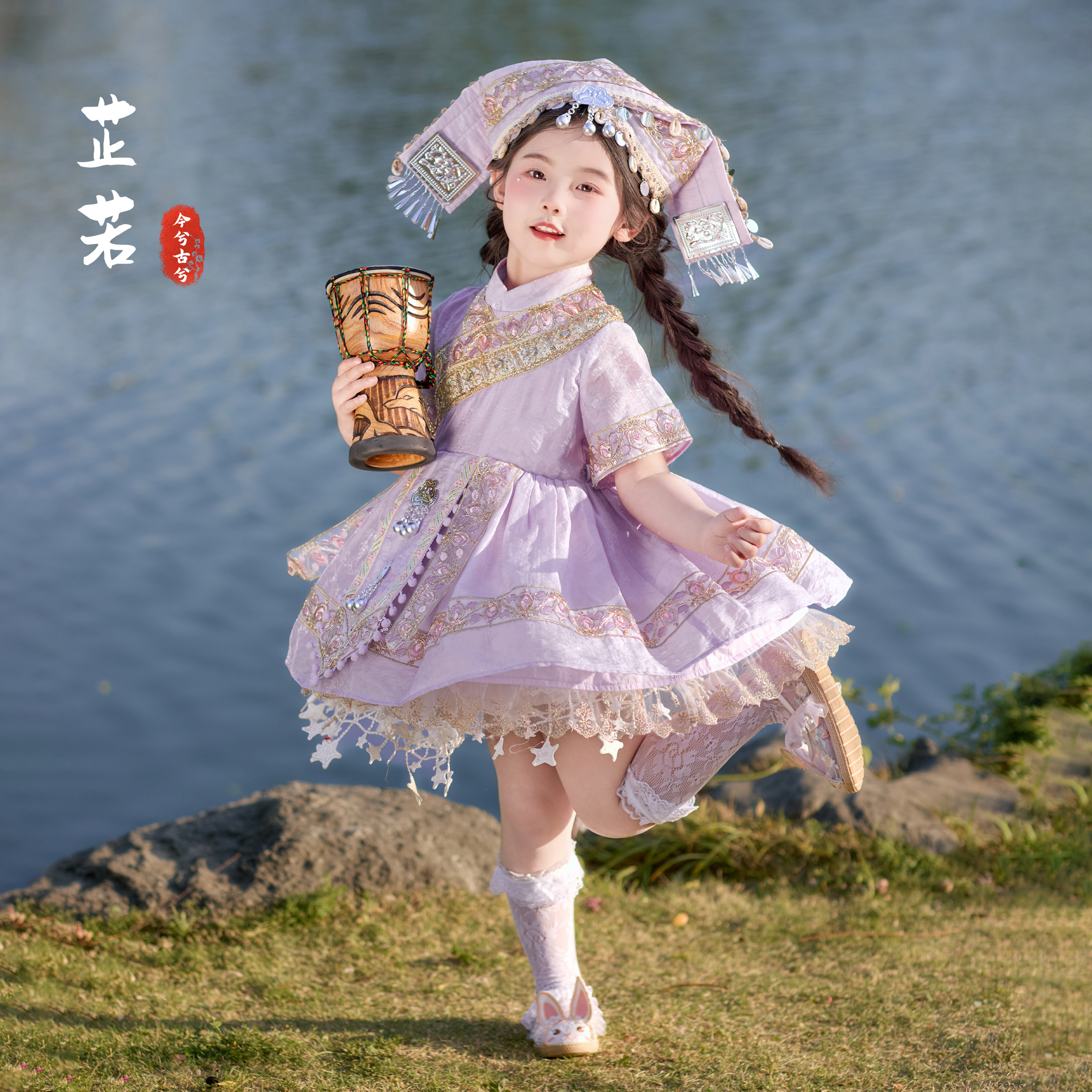 今兮古兮女童民族连衣裙洛丽塔