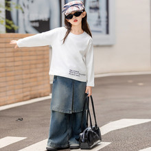 女童春装长袖T恤时髦2025新款儿童打底衫洋气字母女宝宝内搭上衣