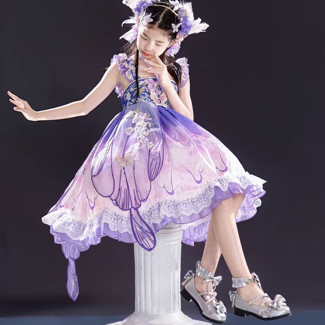 茉胭洛丽塔女童四季中国风蓬蓬裙