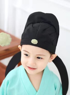 男童汉服帽子唐朝古装帽子李白帽