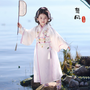 今兮古兮楚风古典汉服女童春秋战国袍中国风汉服儿童唐装连衣裙