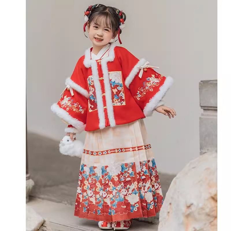 亏本清仓兔儿吉2026中国风汉服半身裙儿童马面裙高端明制两件套,童装/婴儿装/亲子装,汉服,淘宝优惠券,粉丝福利购,淘宝优惠卷