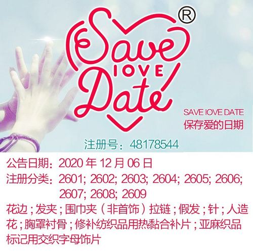 26类《SAVE IOVE DATE 保存爱的日期》发夹;假发;北京商标出售