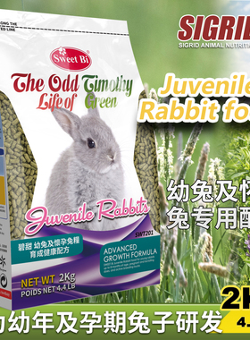 【兔子林】碧甜SweetBi全价乳酸菌幼兔粮多维健康配方小宠兔粮2kg