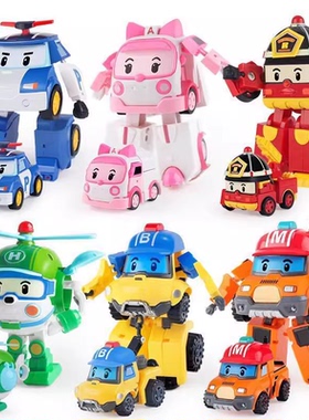 变形警车珀利poli益智拆装变形玩具机器人安巴罗伊救援队儿童礼物