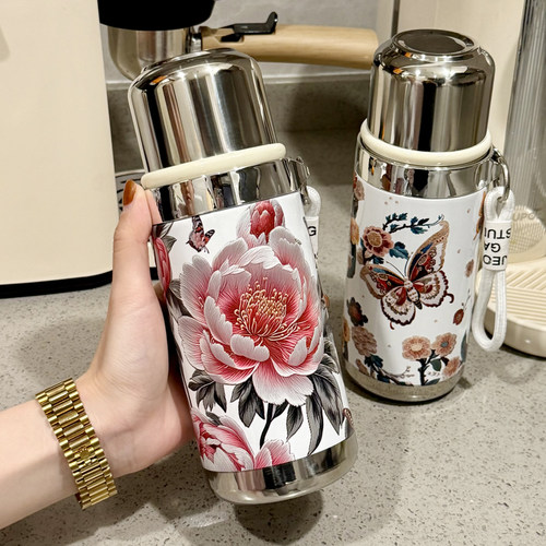 复古女士保温杯316不锈钢材质