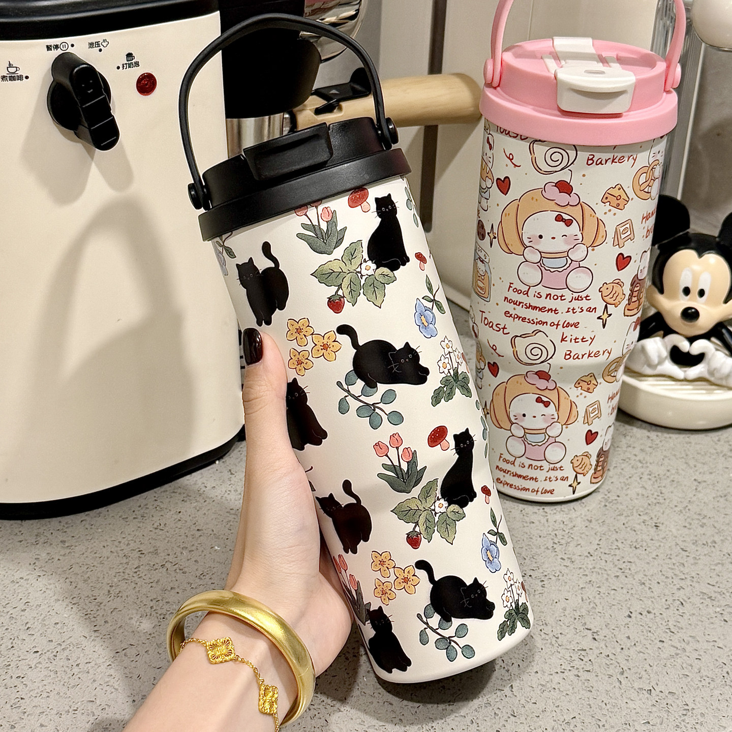 保温杯子女生高颜值2025新款316不锈钢双饮吸管水杯学生冰霸杯,餐饮具,保冷/保温杯,淘宝优惠券,粉丝福利购,淘宝优惠卷