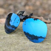 偏光墨镜夹片近视太阳镜男女驾驶开车司机夜视镜挂片式 上翻蛤蟆镜