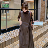 新款~pu皮连衣裙两件套装裙高级感6650-P140K218，女装连衣裙，2C153