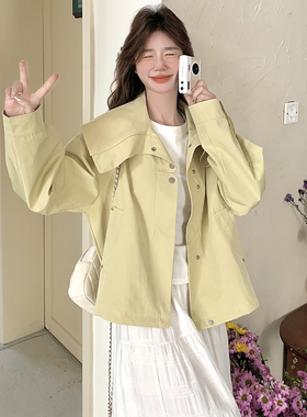 春装大货 娃娃领奶系短外套2C153-3363-P155K228