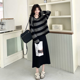 春装新款条纹毛衣+连衣裙2C153-883-P145K218，女装套装/套裙，2C153