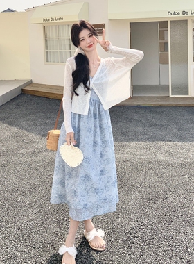 夏装新款 吊带连衣裙+披肩2C153-2515-P155K238