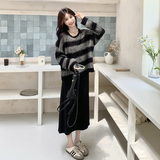 春装新款条纹毛衣+连衣裙2C153-883-P145K218，女装套装/套裙，2C153