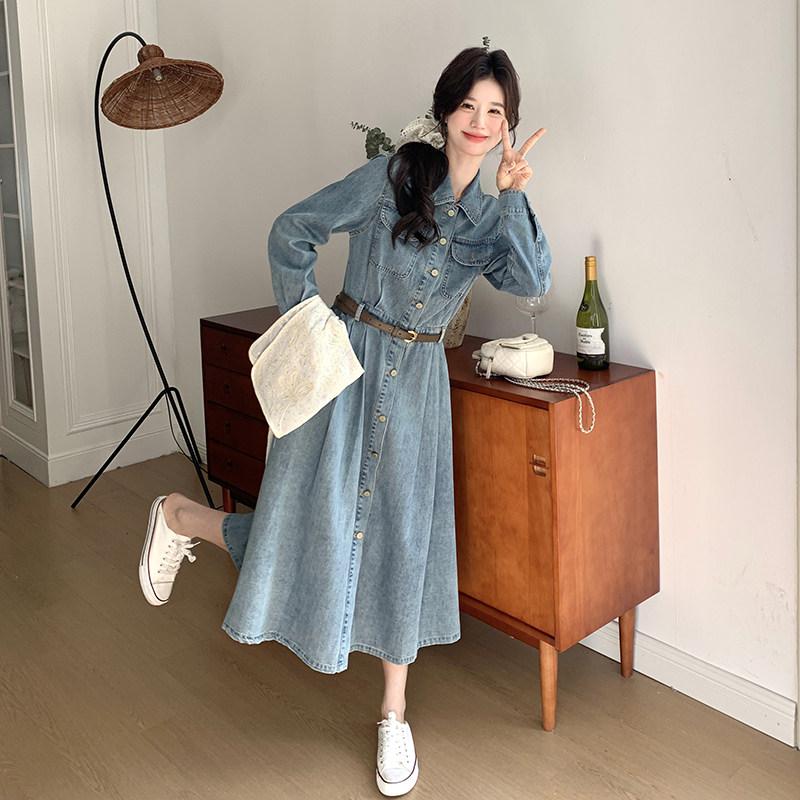 春装有大货牛仔连衣裙+腰带+披肩2C153-3377-P175K258,女装连衣裙,2C153