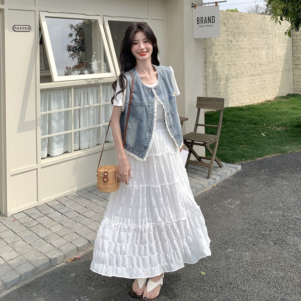 夏装新款马甲+半身裙+T恤三件套2C153-2516-P185K258,女装套装/套裙,2C153