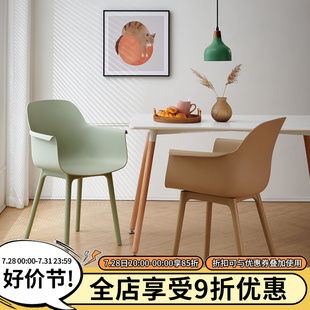 轻奢椅子餐桌椅家用加厚塑料靠背椅子饭店餐厅餐X椅舒适办公 欧式