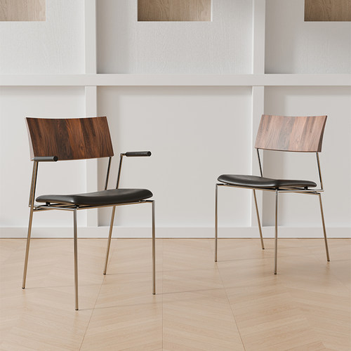 网红意式极简设计师餐椅