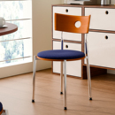 中古风实木餐椅轻奢网红软包绒布设计师椅子复古餐厅家用靠背椅子