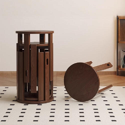 犇超家具中古实木多功能组合圆凳