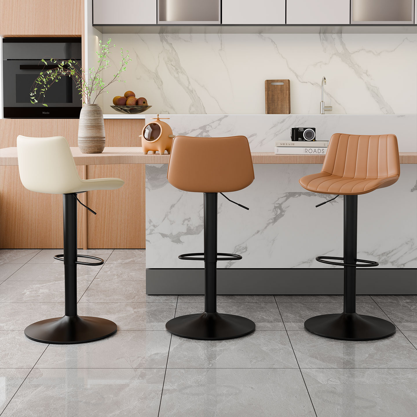 轻奢高级感升降旋转家用高脚椅