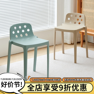 塑料凳子家用加厚可叠放餐厅高板凳备用吃饭胶餐桌凳商用等位凳子