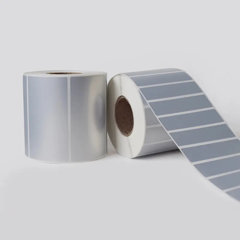 热卖定制哑银龙PET银色标签纸60X18防水贴纸C168 ZD888消银龙条