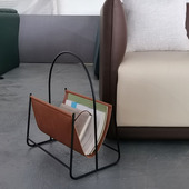 中古风黑色金属客厅杂志书房收纳架置物架简约现代书架家用书报架