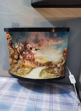 手工沙盘画荒漠娃娃手办汽车模型摆放地台玄关室内过道摆件装饰