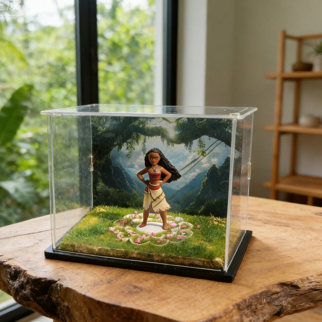 微缩造景带可开门手办展示盒