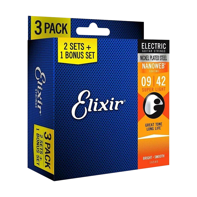 Elixir镀膜电吉他弦3套装