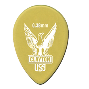 美产CLAYTON 电木民谣吉他拨片贝司ULTEM GOLD泪滴形金猛禽弹片