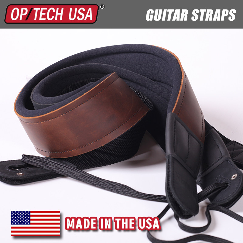 美产OPTECHUSA Neotech电箱民谣专用吉他背带拾音器尾钉加厚肩带