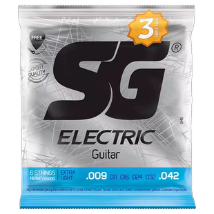 巴西产SG 电吉他琴弦5198一套6根防锈镀镍电吉他弦套装09 10七弦