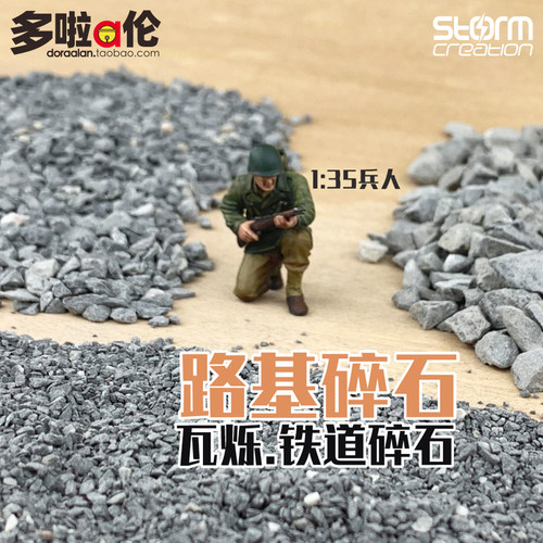 模型路基碎石铁路道砟轨道土矿石