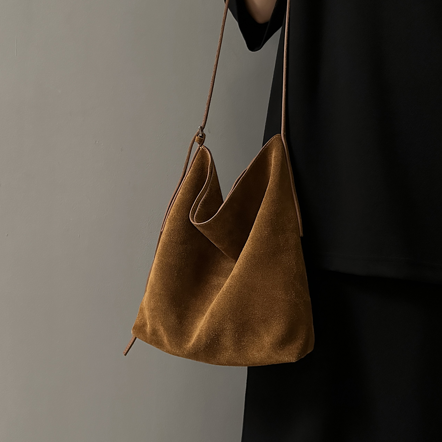 头层牛皮磨砂皮里外真皮托特包