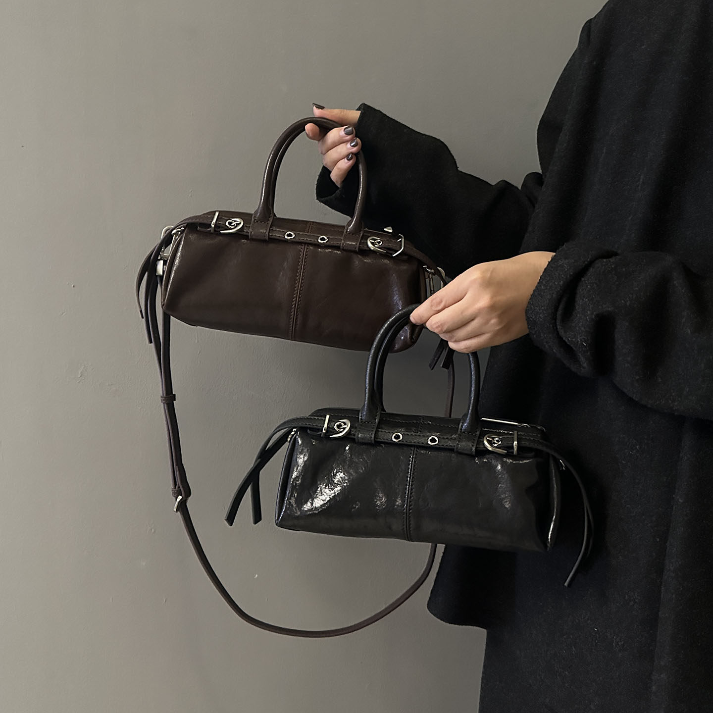 植鞣头层牛皮机车法棍包复古真皮女包腊肠包高级网红手提斜挎包潮,箱包皮具/热销女包/男包,通用款女包,淘宝优惠券,粉丝福利购,淘宝优惠卷