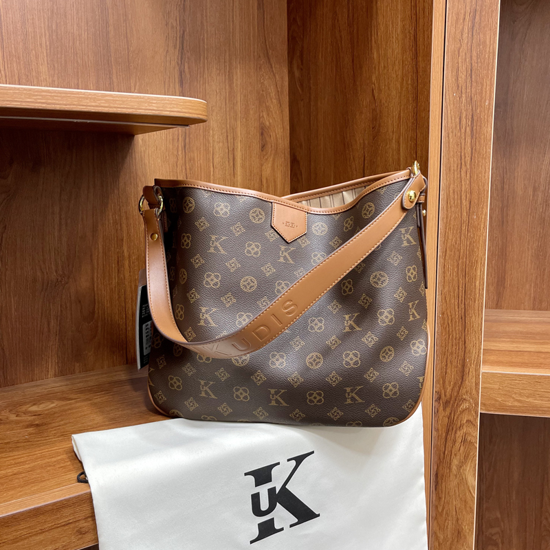优库迪斯UK正品老花托特包女