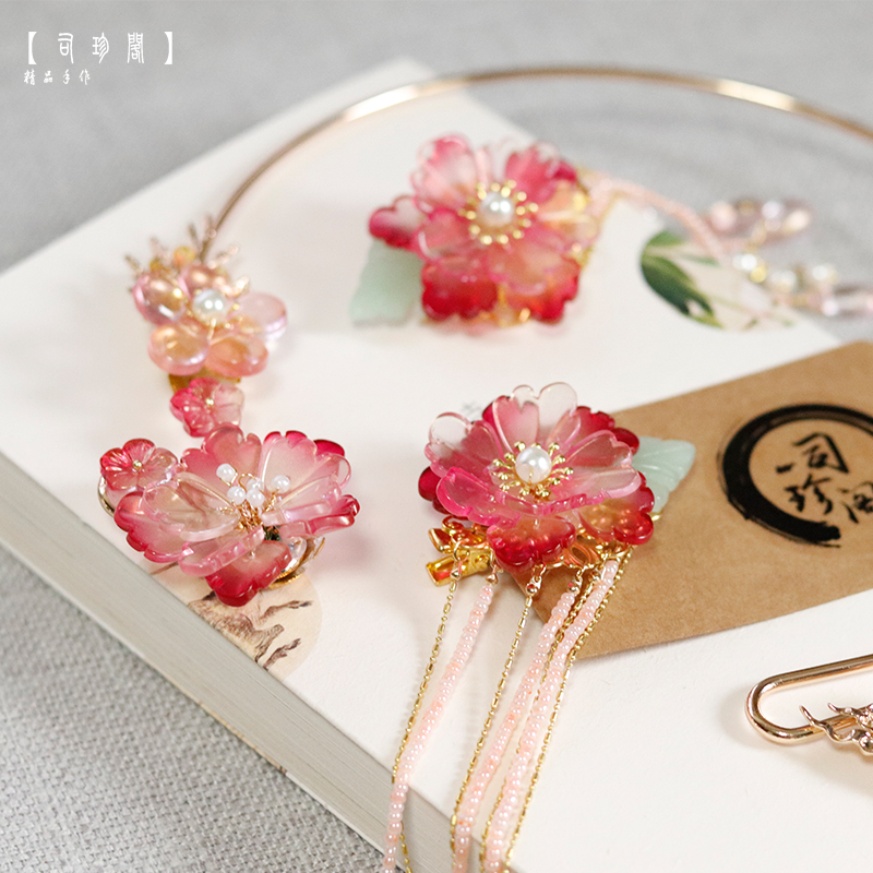 古风璎珞婚礼红色汉服配饰现货