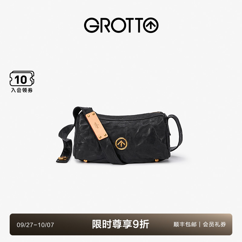 GROTTO个乐小号黑石斜挎包