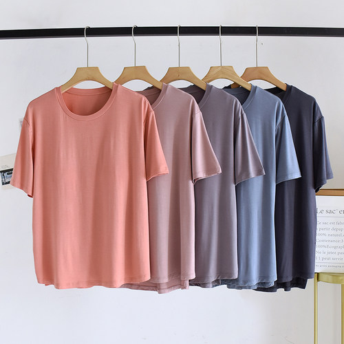 莫代尔带胸垫罩杯一体家居服上衣
