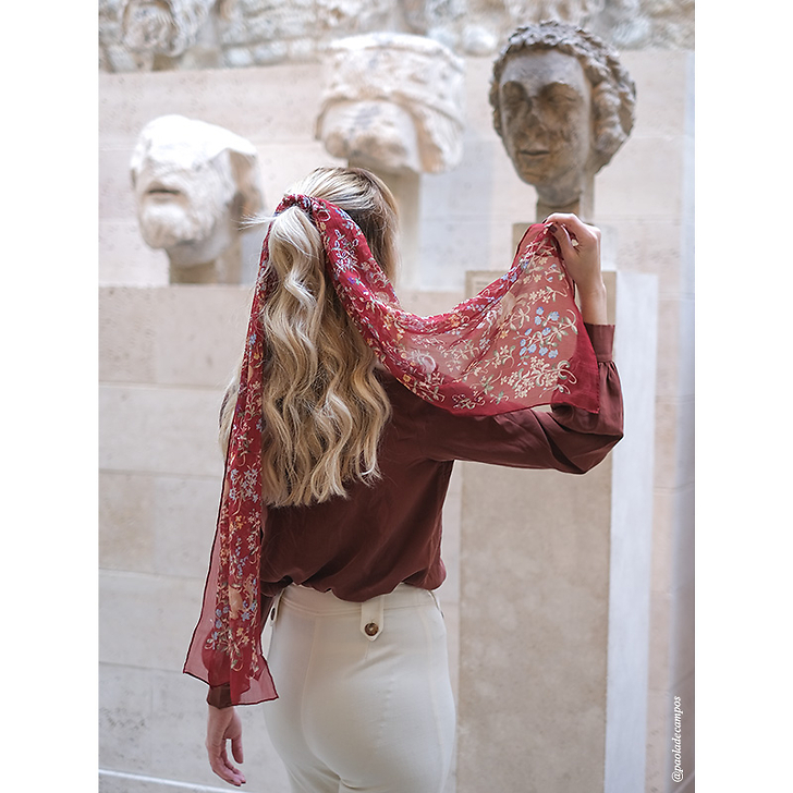 欧洲旅游卢浮宫纪念品丝巾独角兽