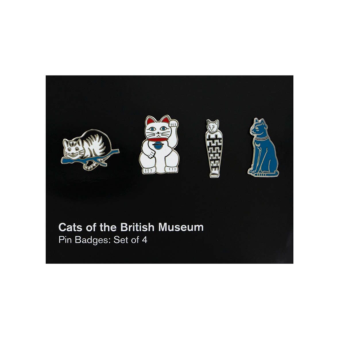 现货欧洲英国旅游大英博物馆巴斯特猫等一套四枚徽章胸针