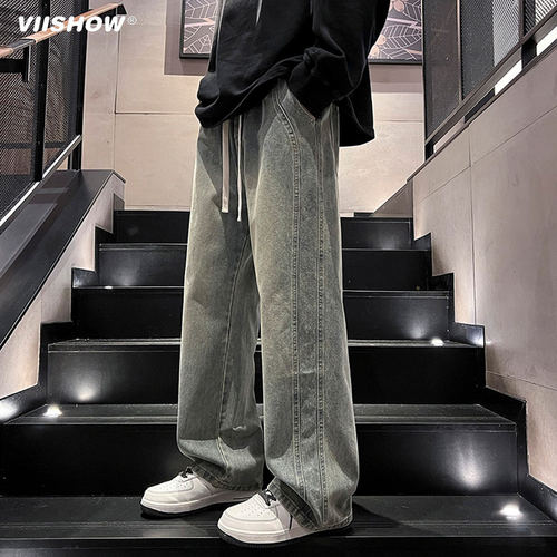 VIISHOW覆古牛仔裤男款夏