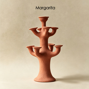Margarita异形陶瓷烛台家居装饰台面摆件创意艺术烛台