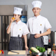 厨师服男短袖 女餐饮酒店后厨食堂后厨厨师服 厨房工作服秋冬长袖