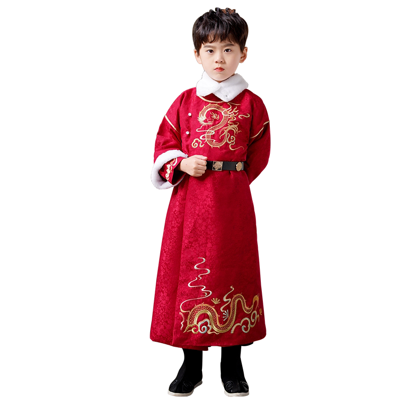 男童汉服雪舞恋人中国风